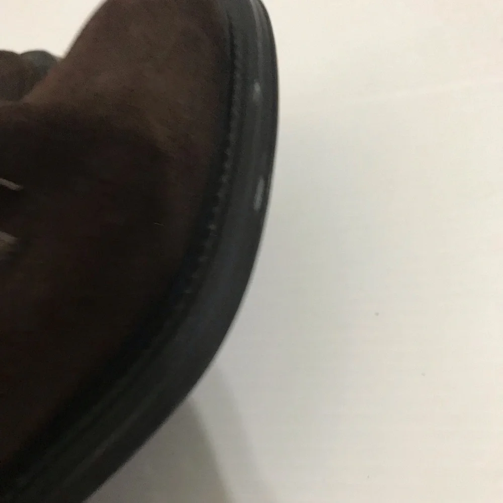 Coach made in Italy Men's Brown Suede Plain-Toe Derby Shoes Size 8.5D